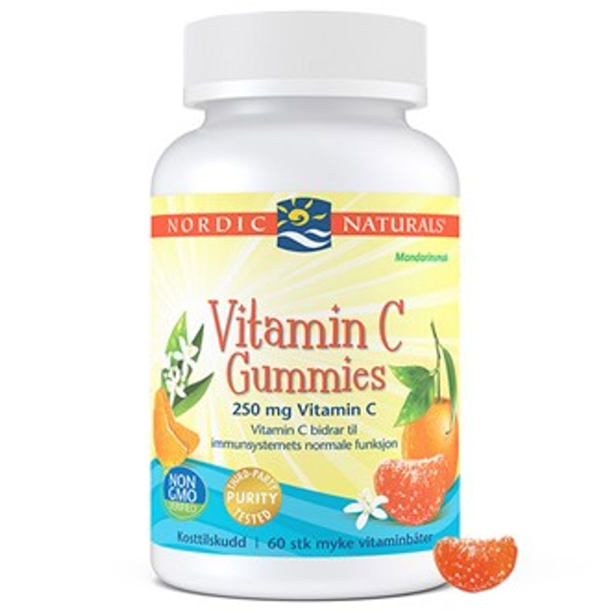 Nordic naturals vitamin c vitaminbåter 60stk 250 mg